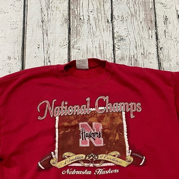 Vintage University of Nebraska Cornhuskers 1995 National Champions Sweatshirt - Picture 3 of 8